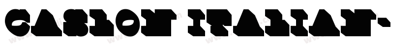 caslon italian字体转换
